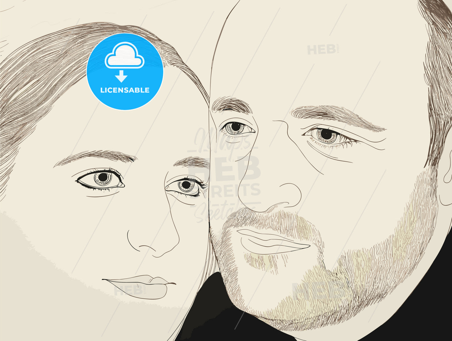 portrait photography of a couple in their 40s