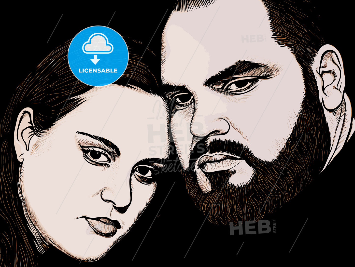 portrait photography of a couple in their 40s