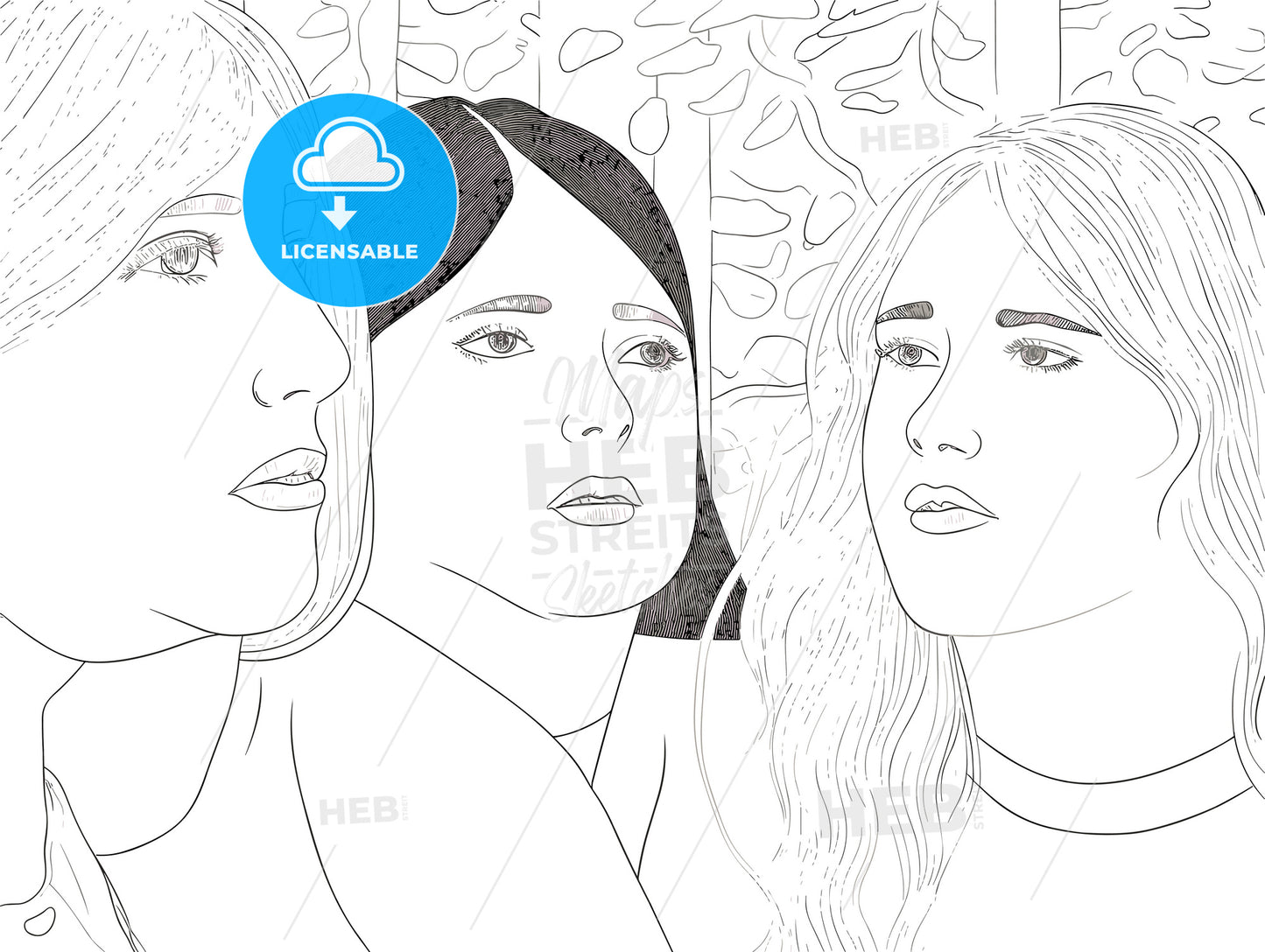 Pretty young women in a cafe