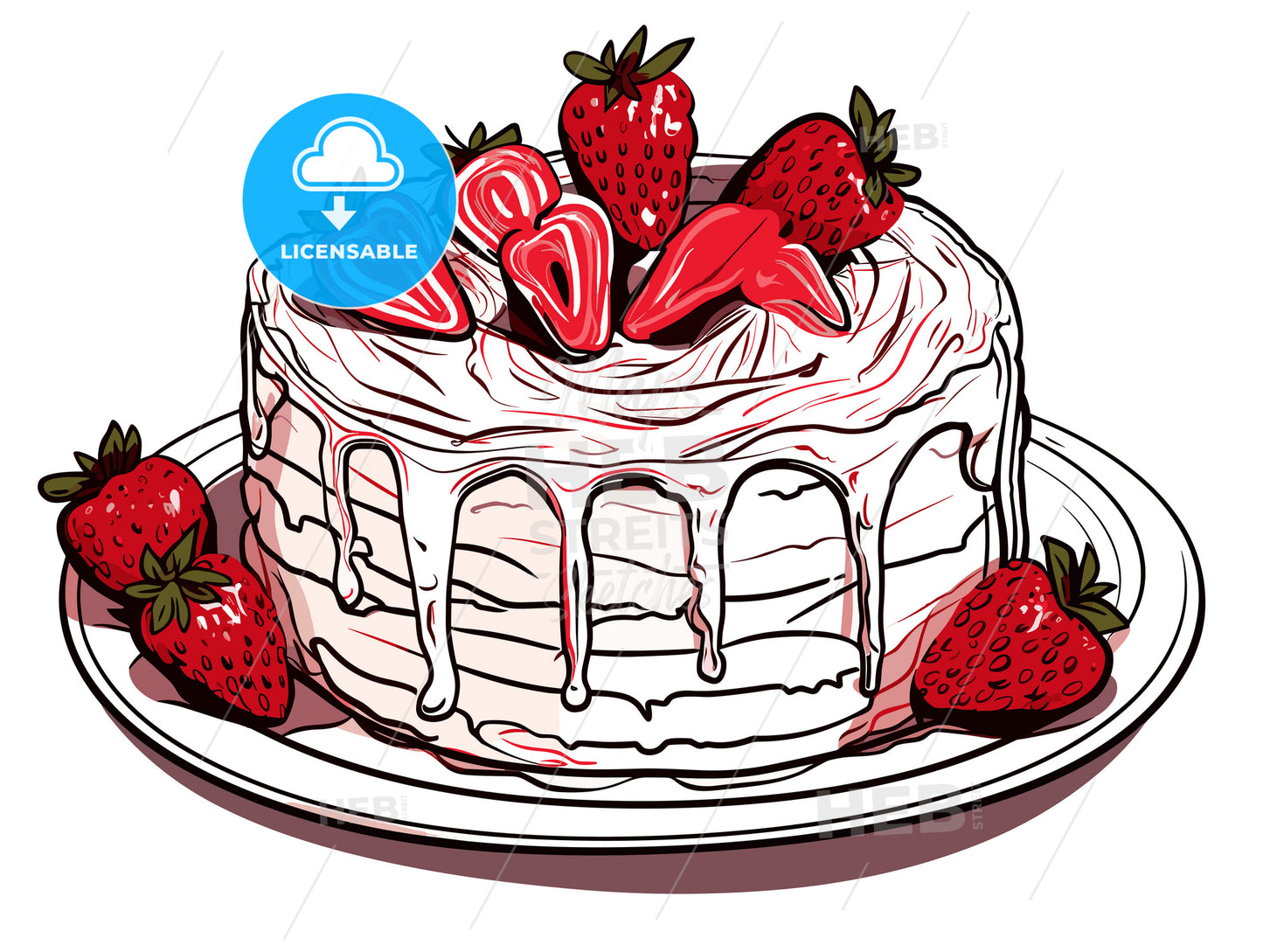 Strawberries and cream dessert.