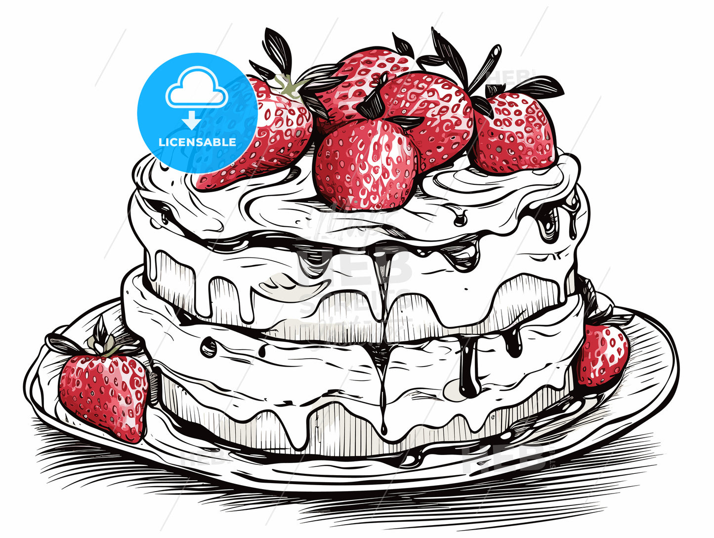 Strawberries and cream dessert.