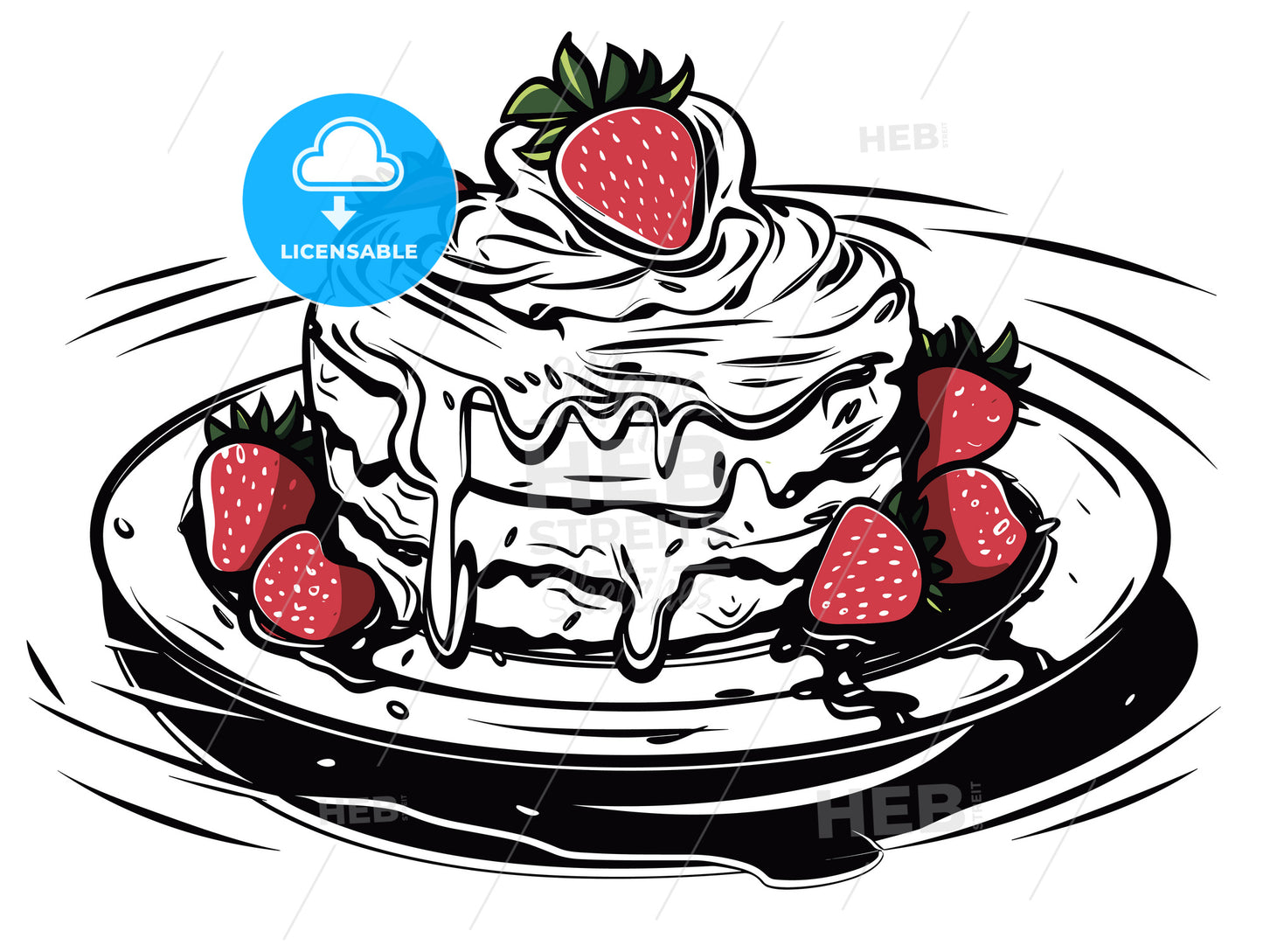 Strawberries and cream dessert.