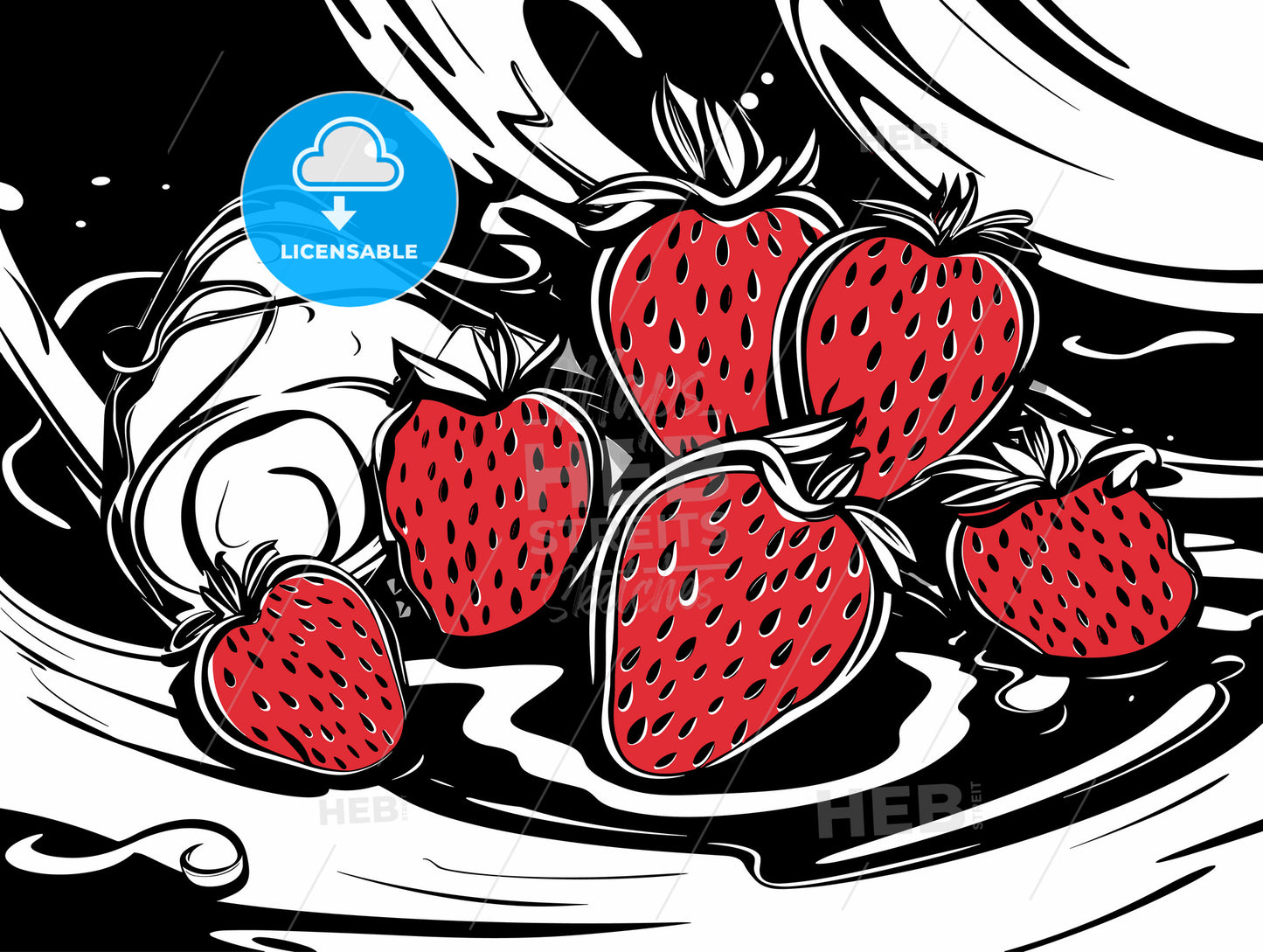 Strawberries and yogurt.