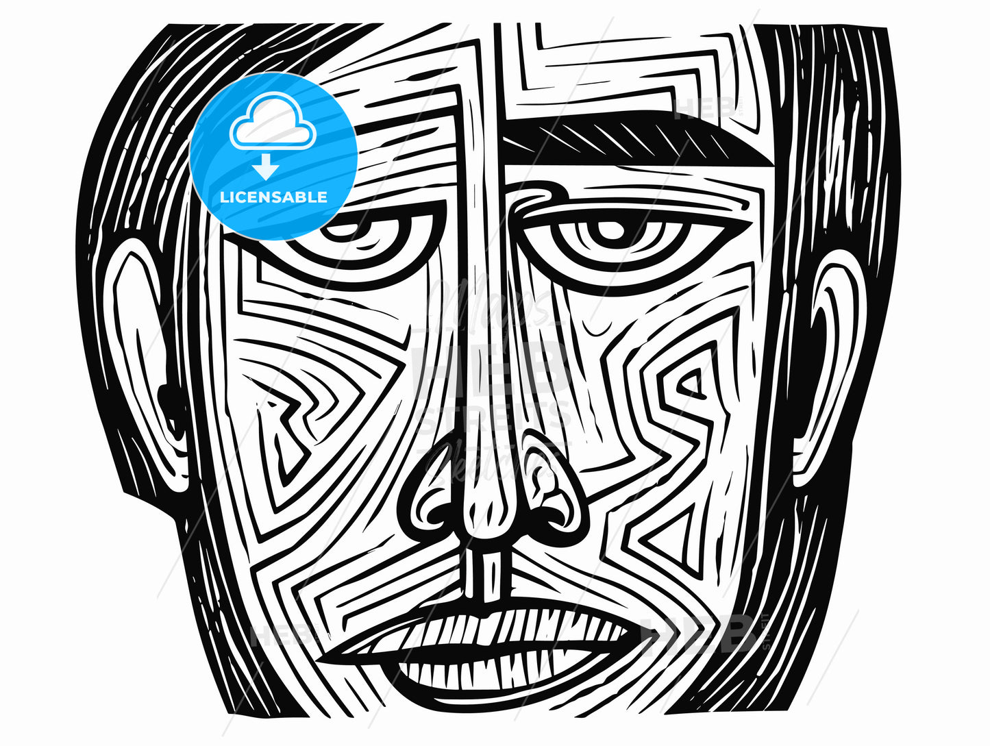 strong facial expression.