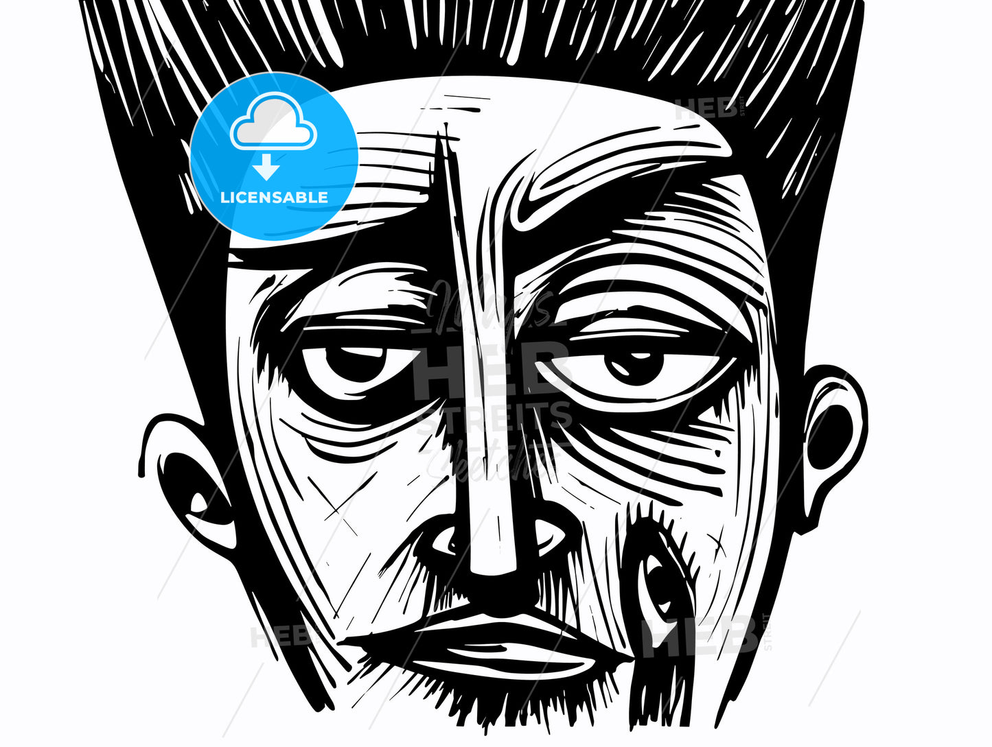 strong facial expression.