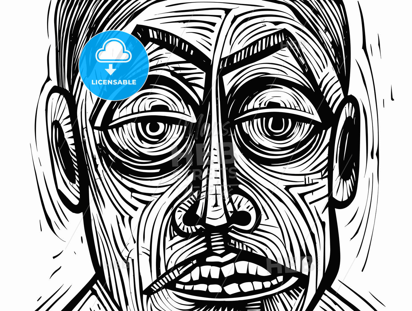 strong facial expression.