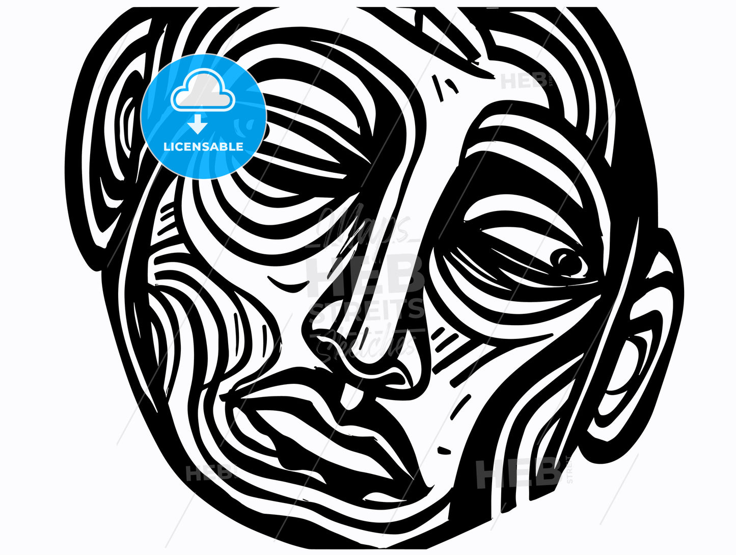 strong facial expression.