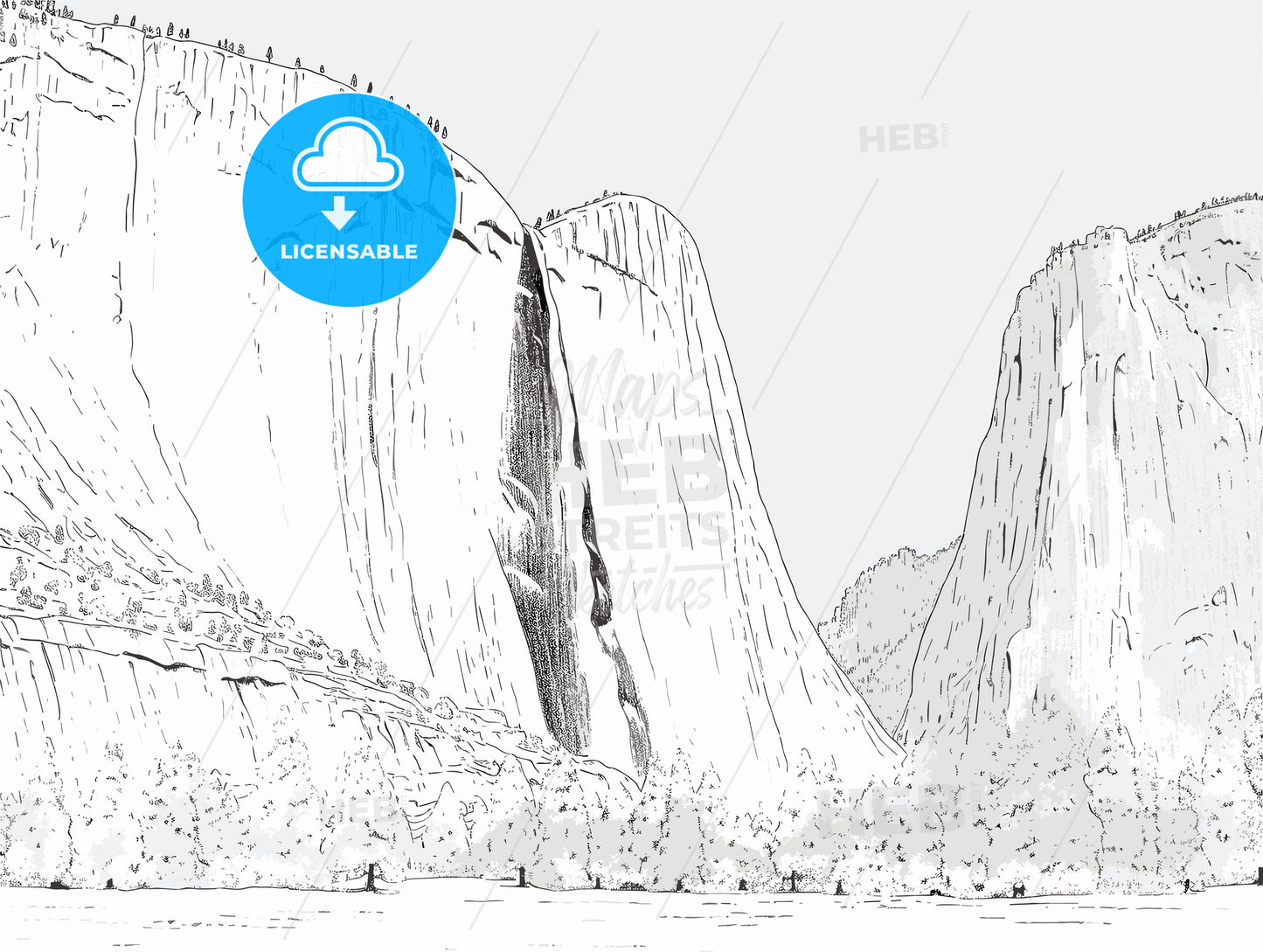 Yosemite Falls in Yosemite National Park