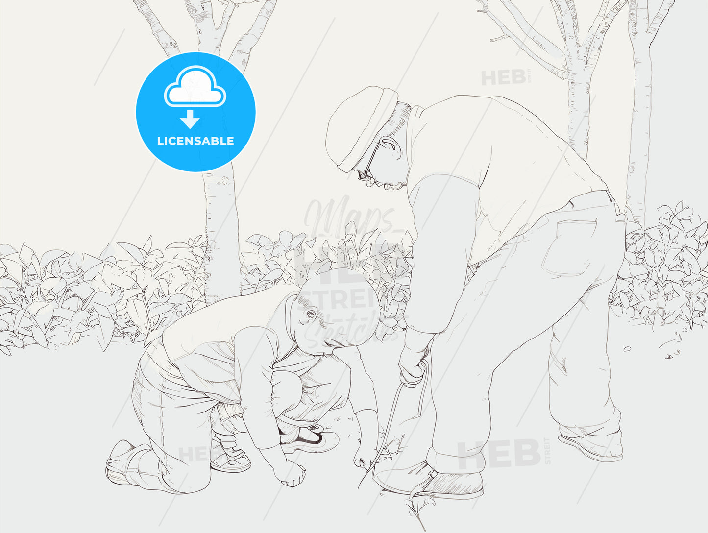 Young children spending precious time