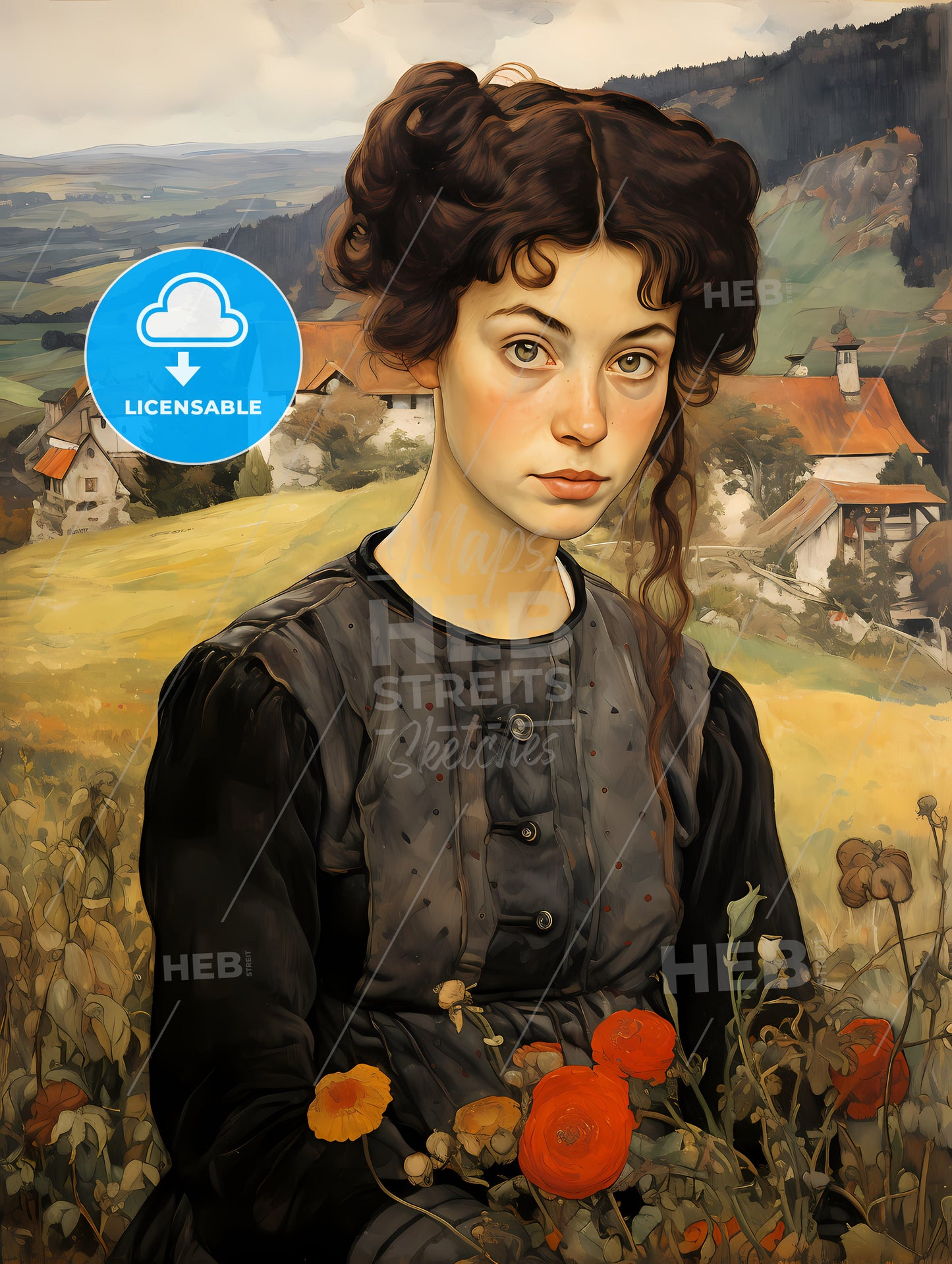 travel poster for the rolling hills