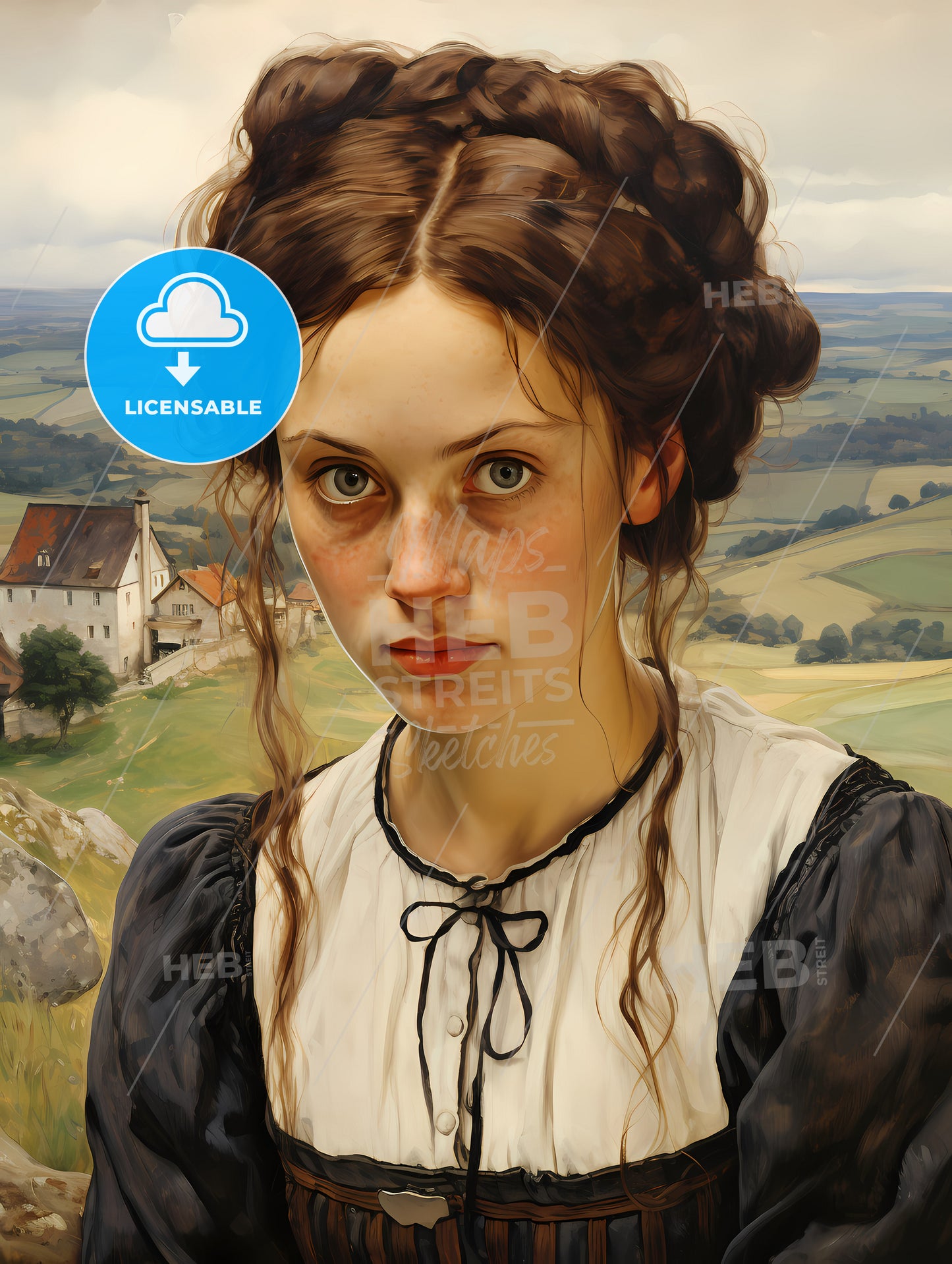 travel poster for the rolling hills