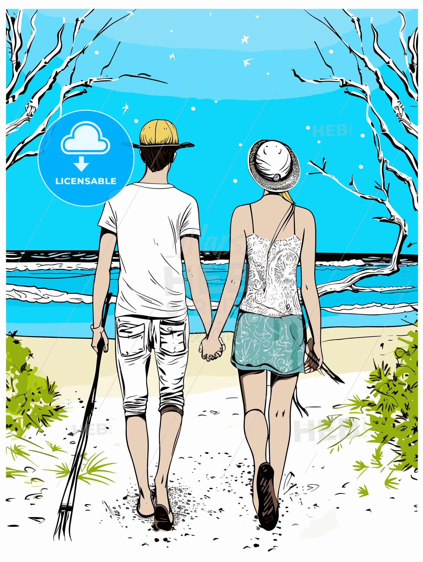 Beach holidays for romantic young couple