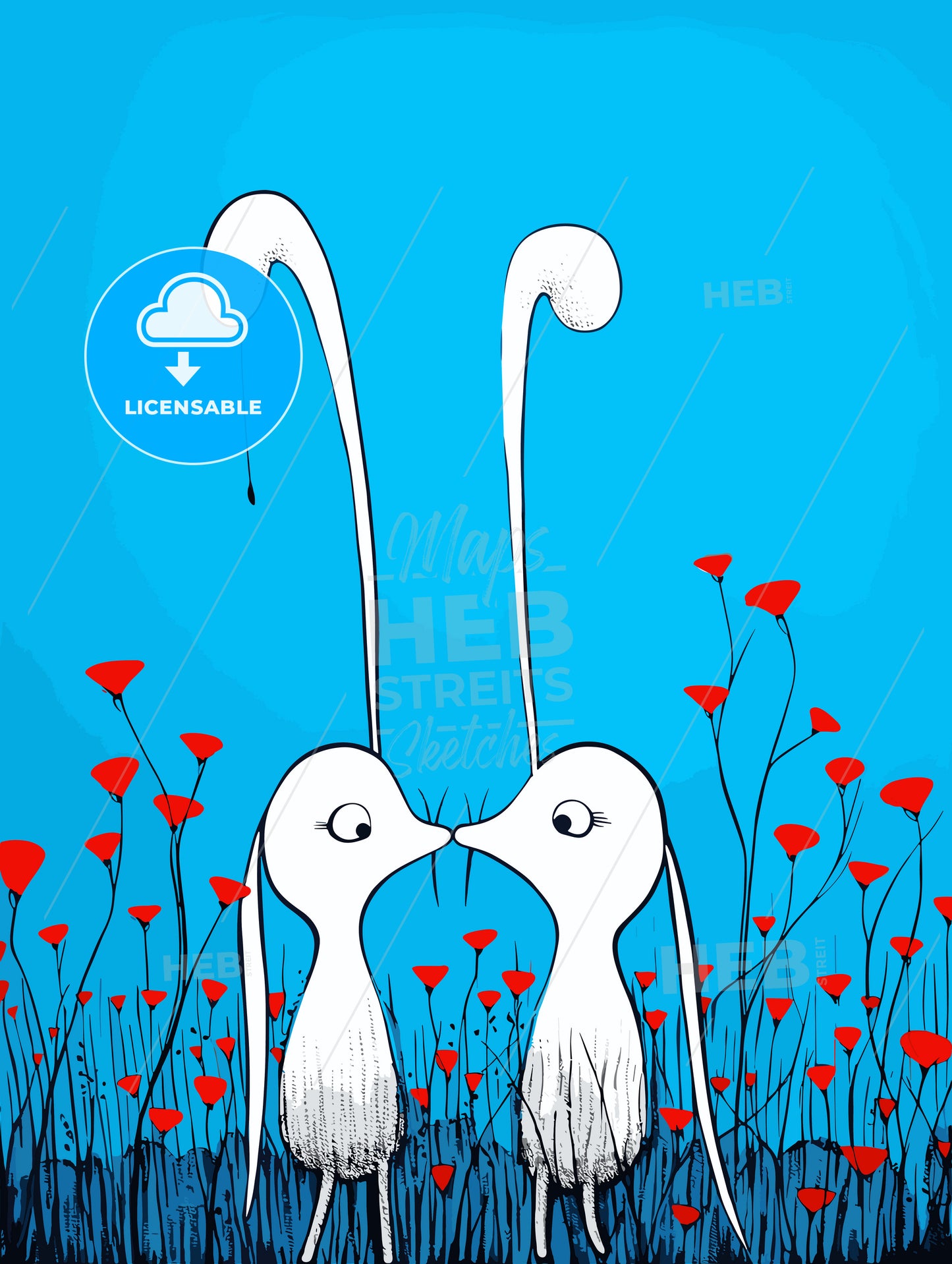 Cute cute bunnies in love