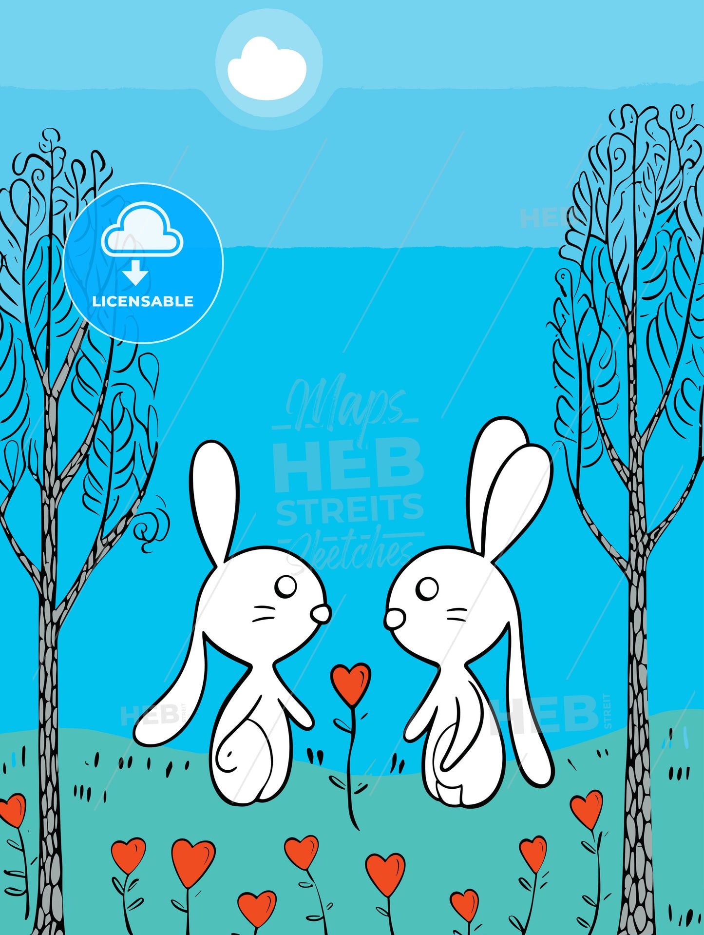 Cute cute bunnies in love