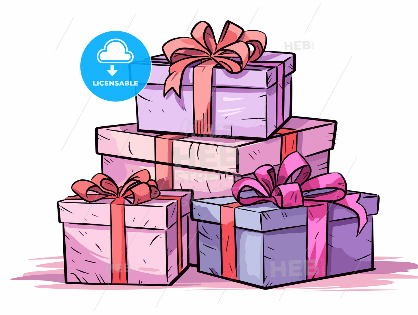 gifts wrapped in festive Christmas paper and ribbons