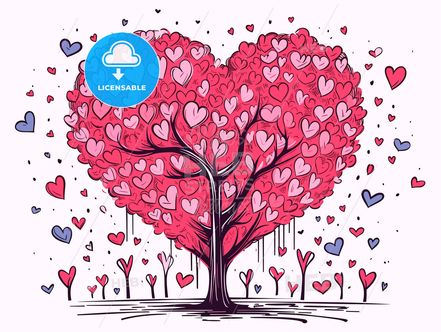 Happy valentines day greeting card