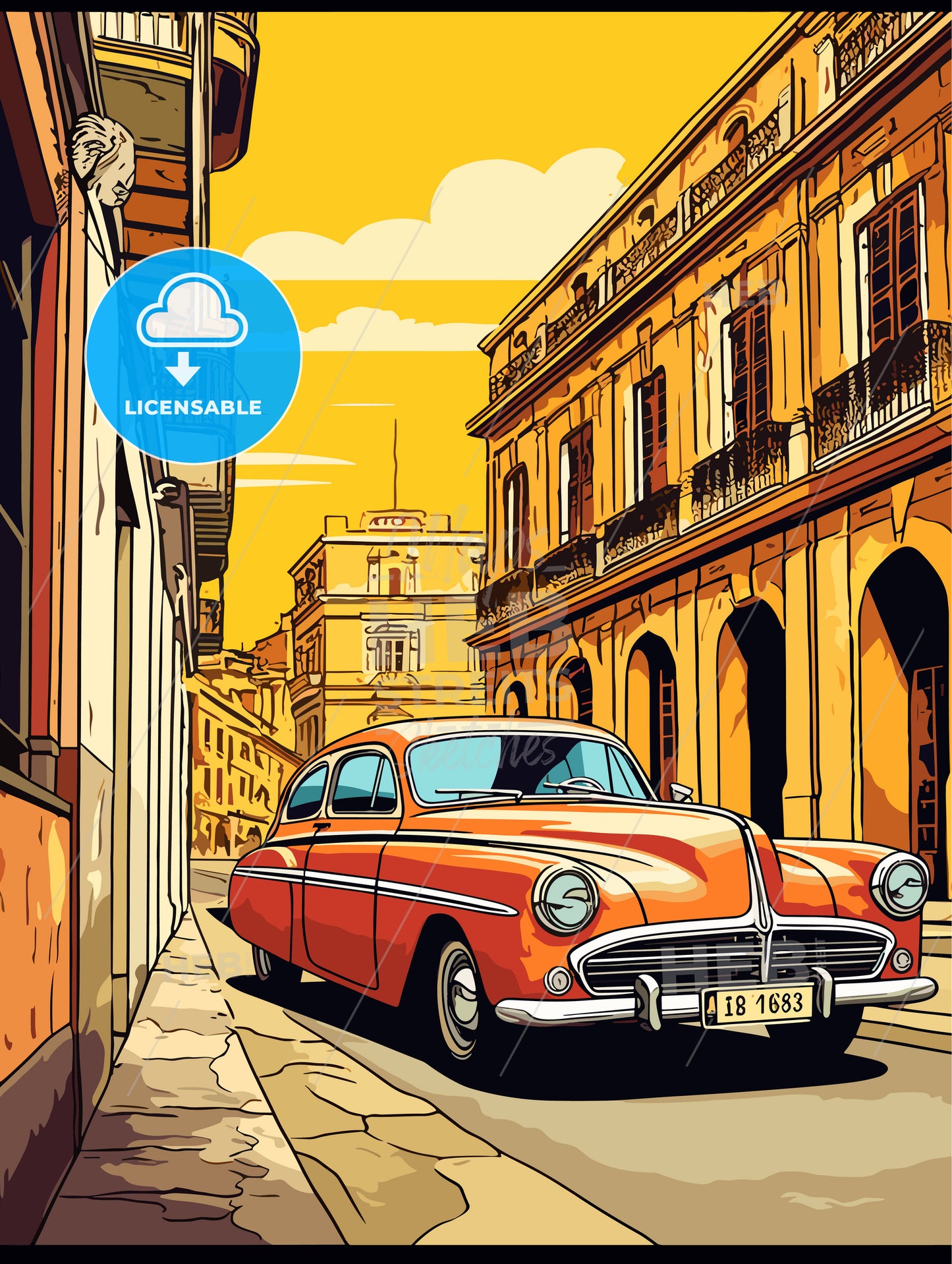 Havana Cuba vintage advertising poster
