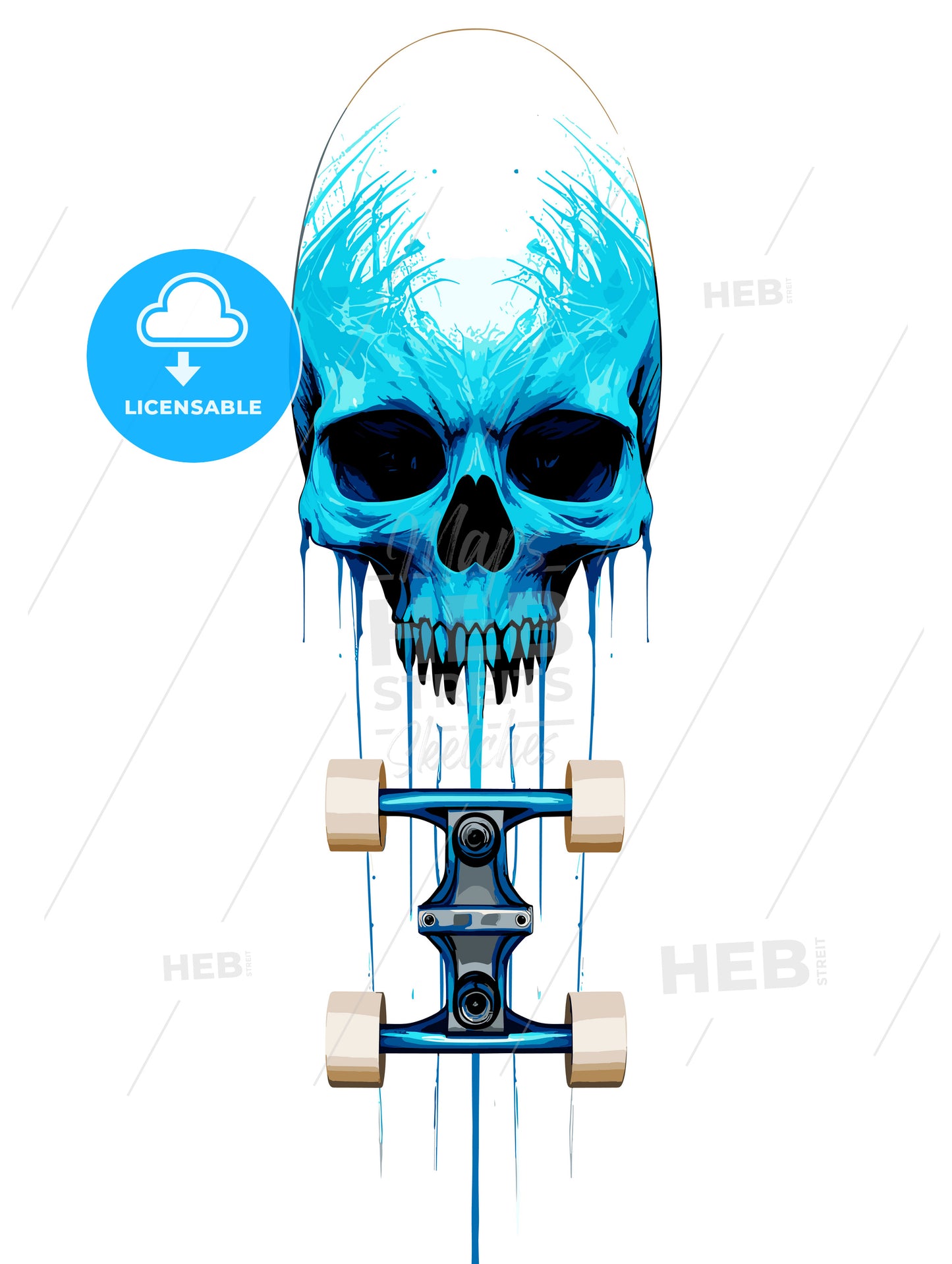 Longboard Skateboard upside down