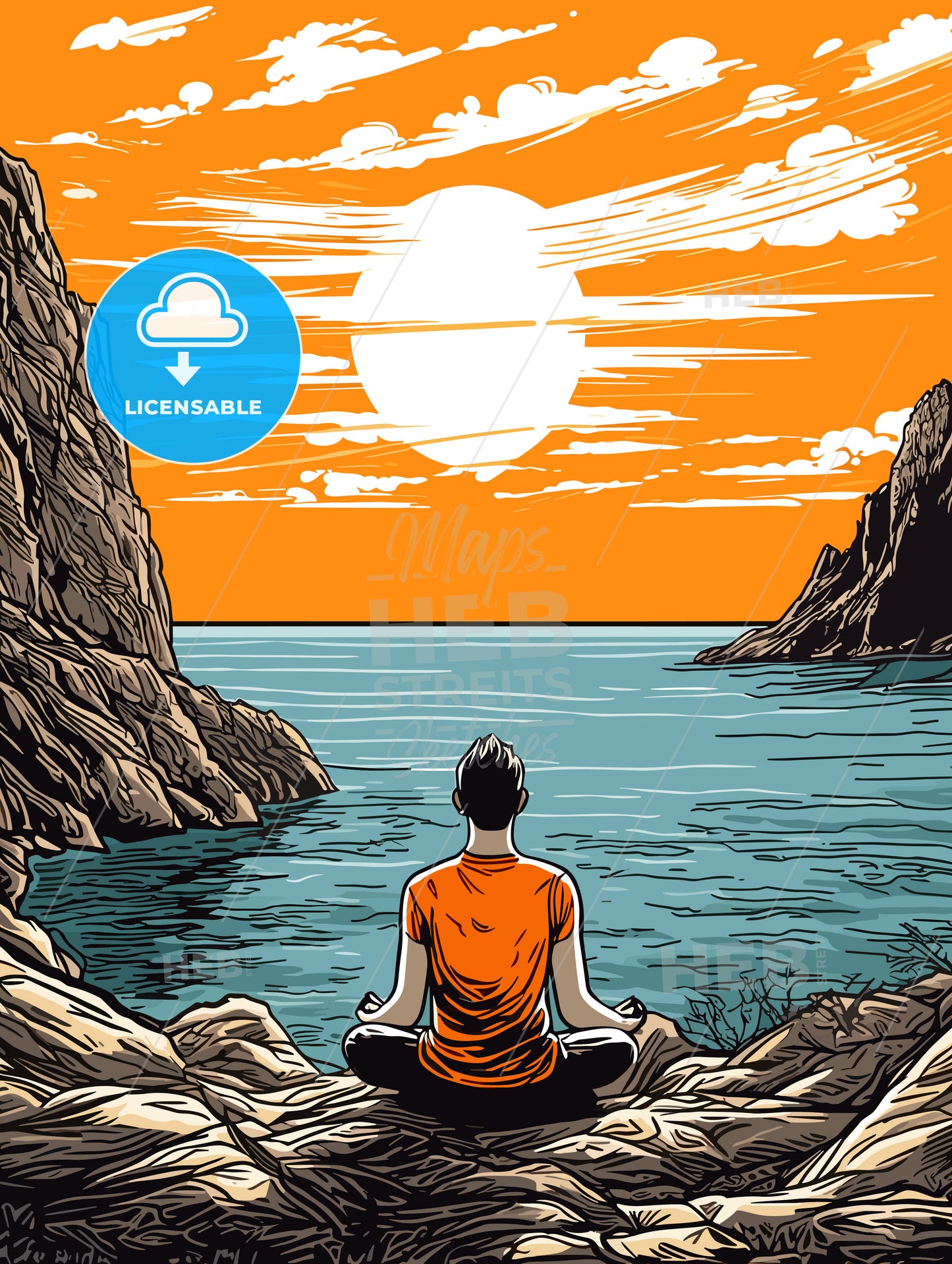 Meditation at the Aegean Sea