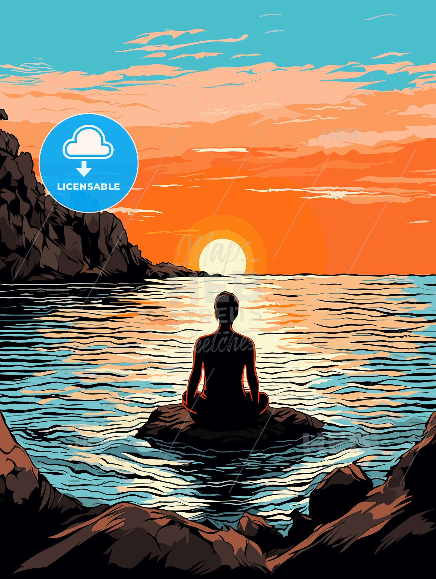 Meditation at the Aegean Sea