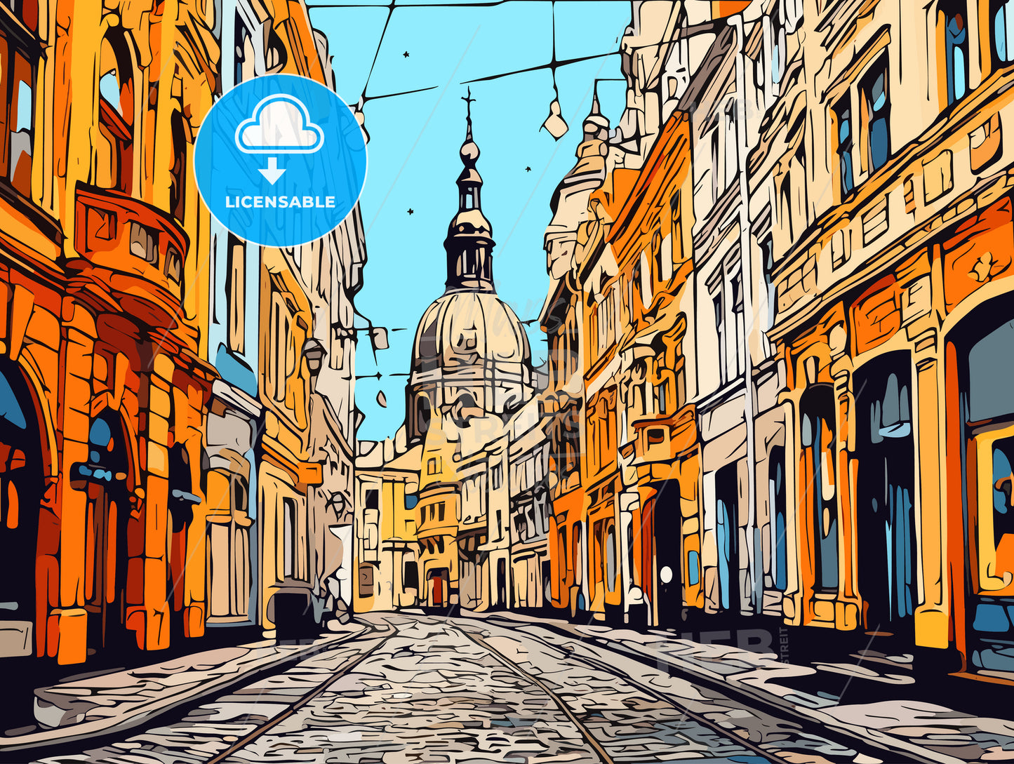 Old city in Riga Latvia