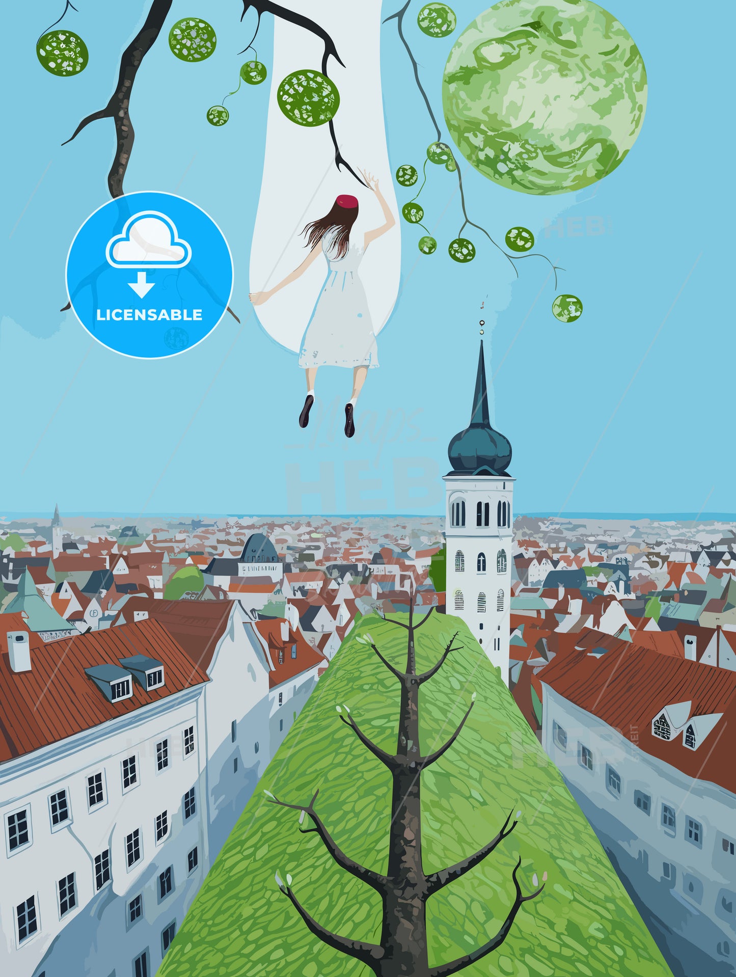 over the roofs of Munich