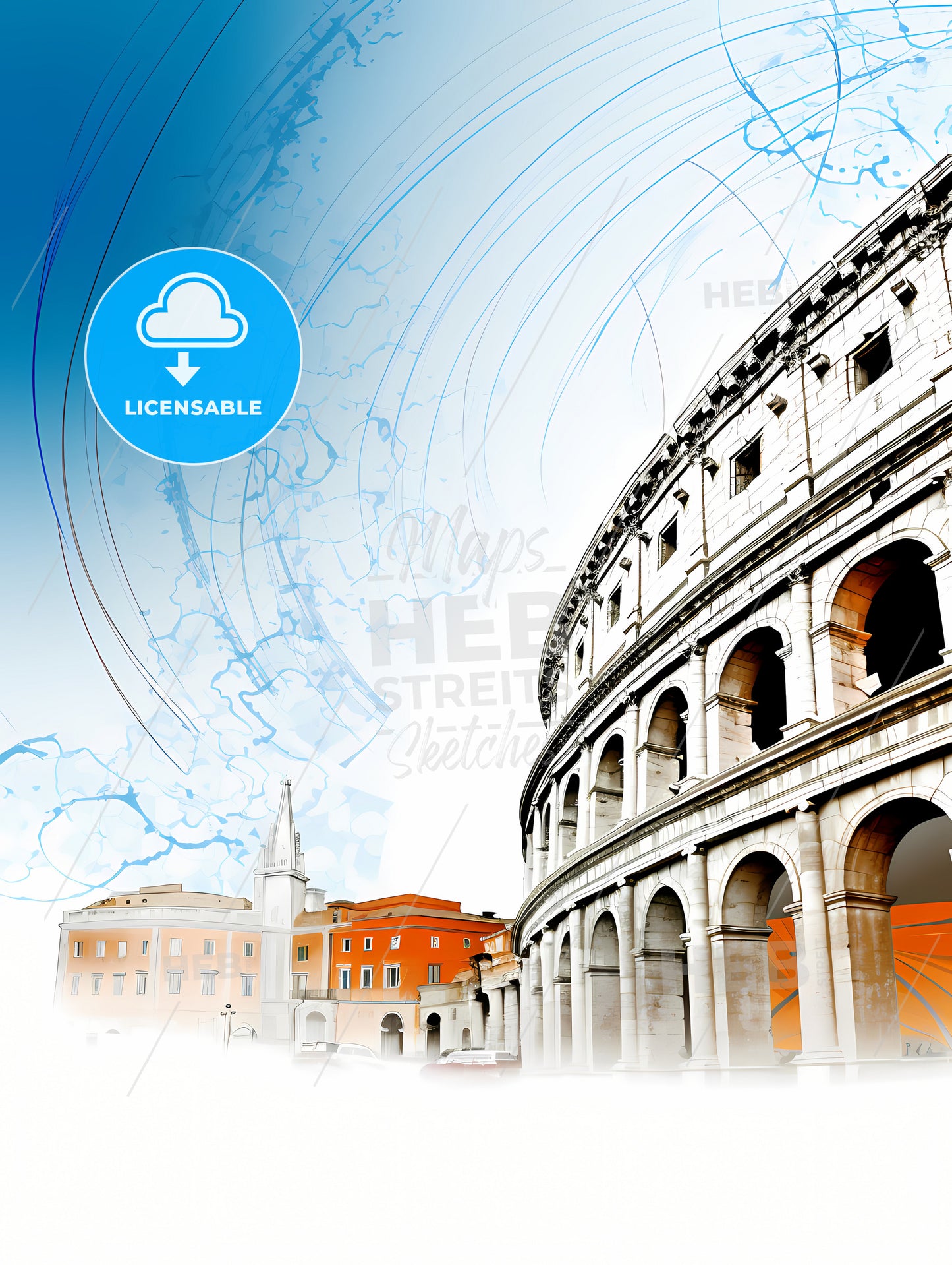 Rome Italy old city skyline