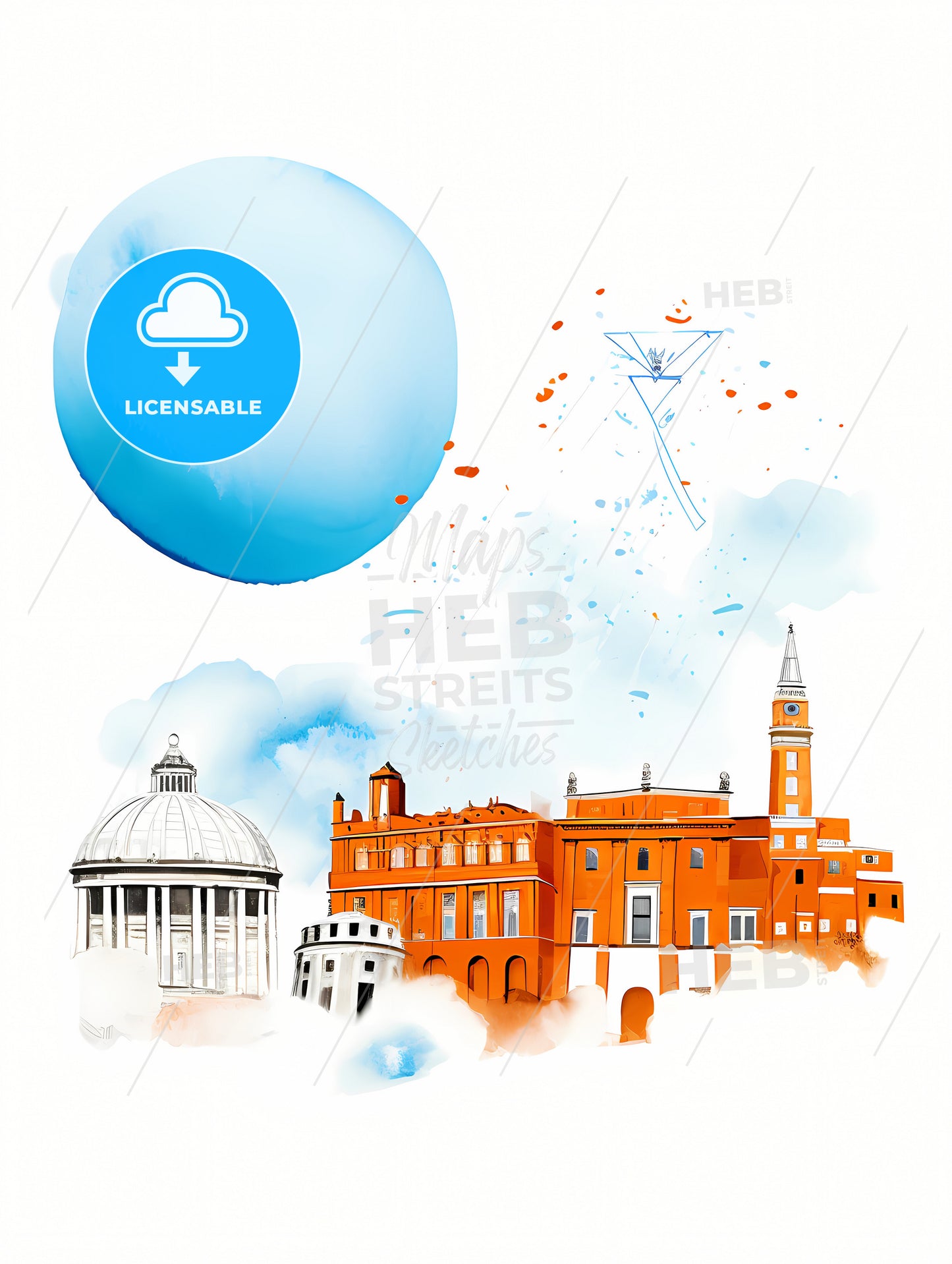 Rome Italy old city skyline