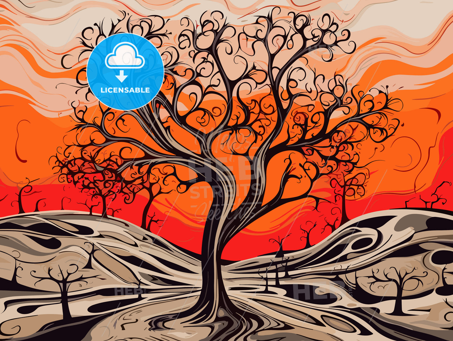 Tree of love in autumn