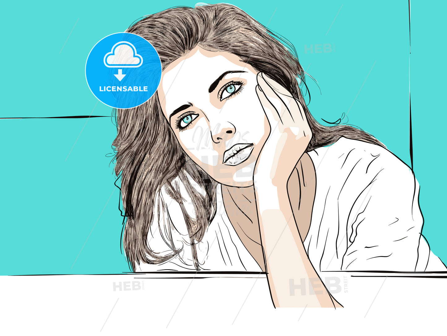 Young woman with worried expression