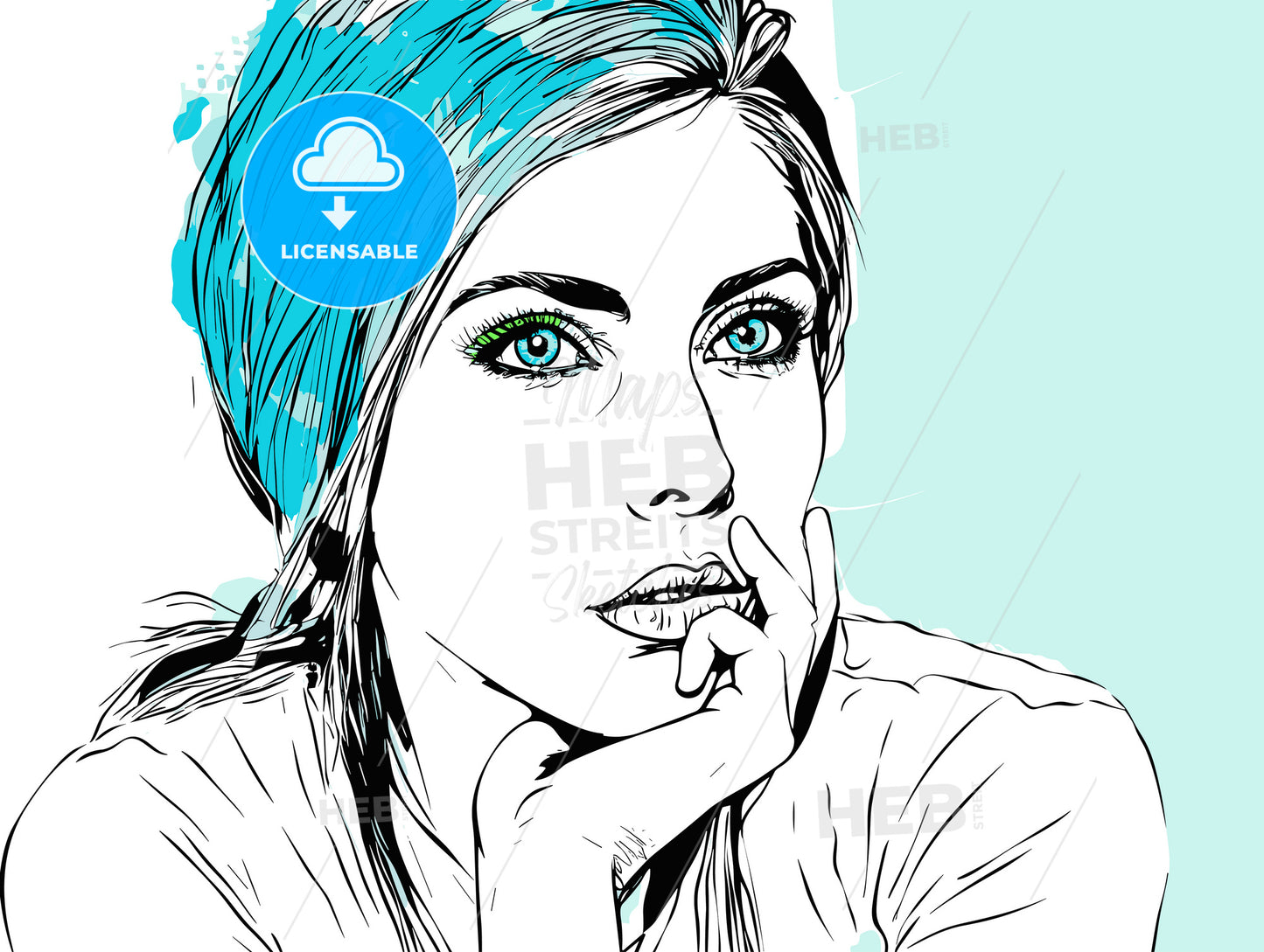 Young woman with worried expression