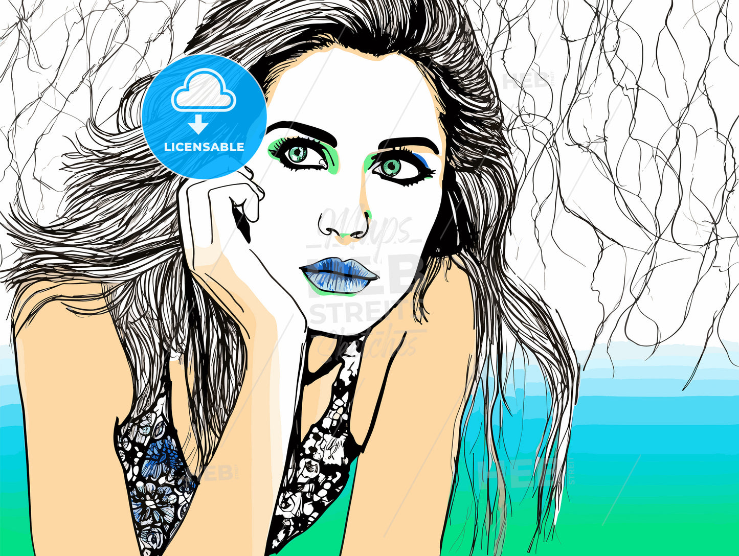 Young woman with worried expression