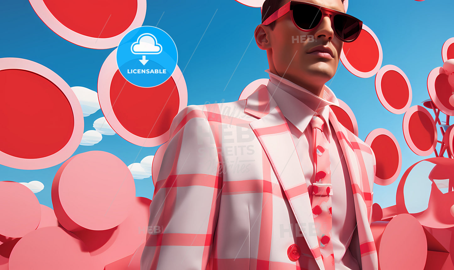 A Man Wearing A Suit And Sunglasses