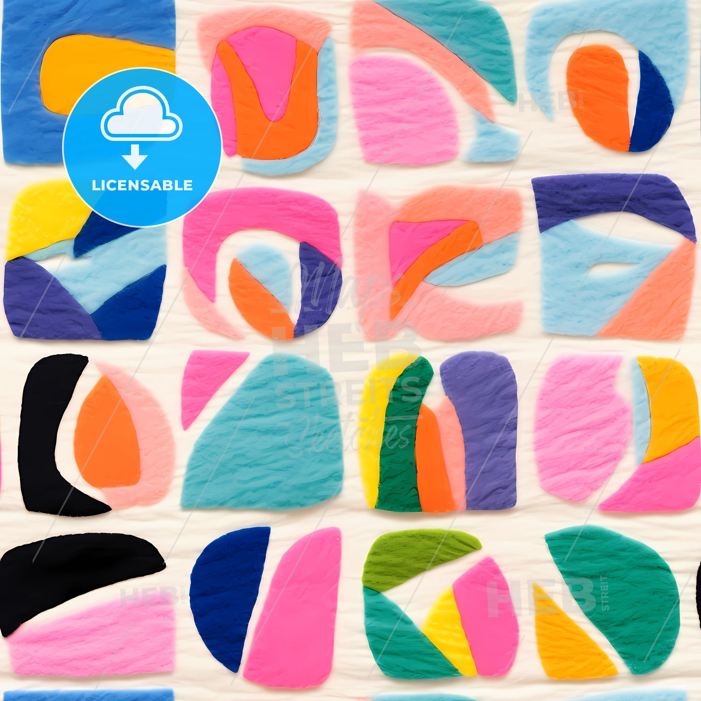 A Pattern Of Colorful Shapes