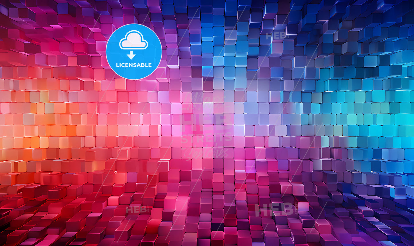 A Colorful Cubes Stacked Together