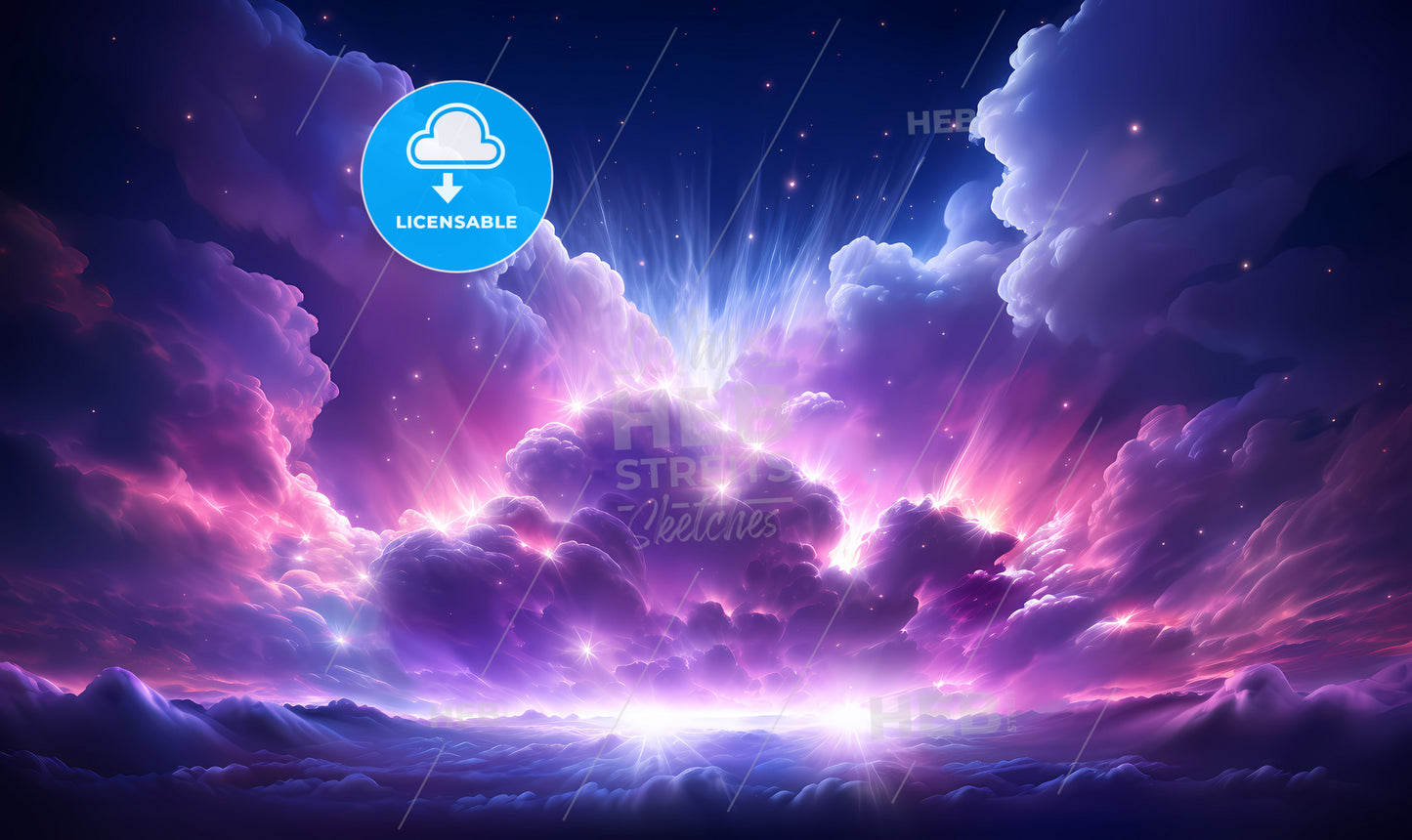 A Colorful Clouds And Lights