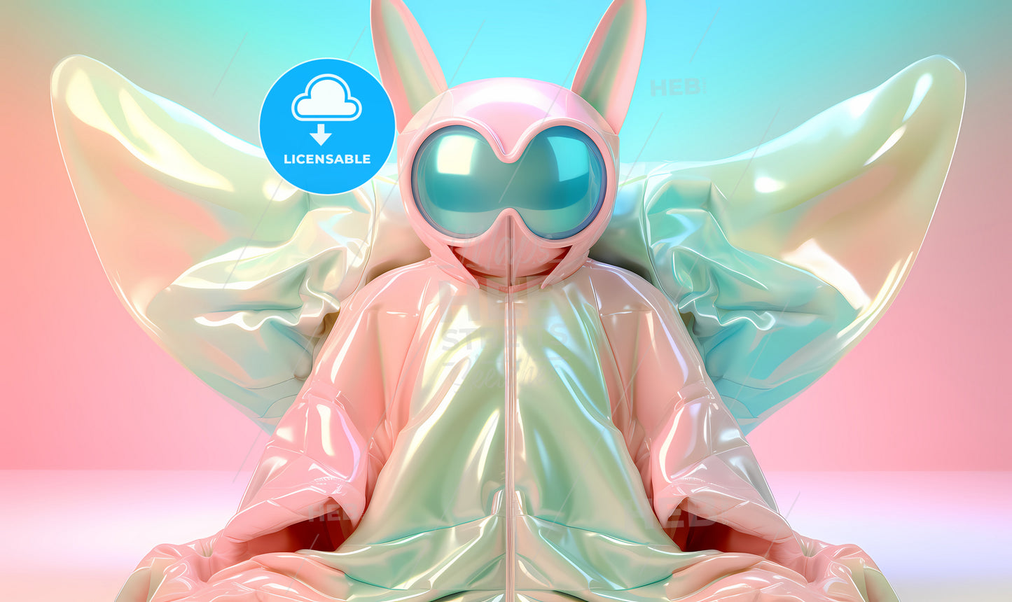 A Pink And Blue Garment