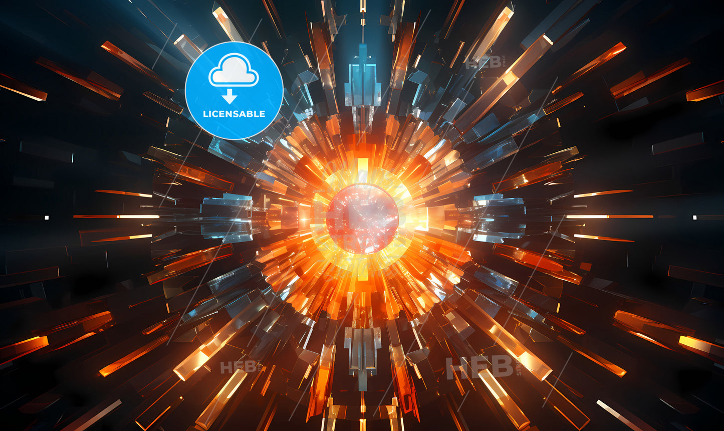 A Circular Object With Lights