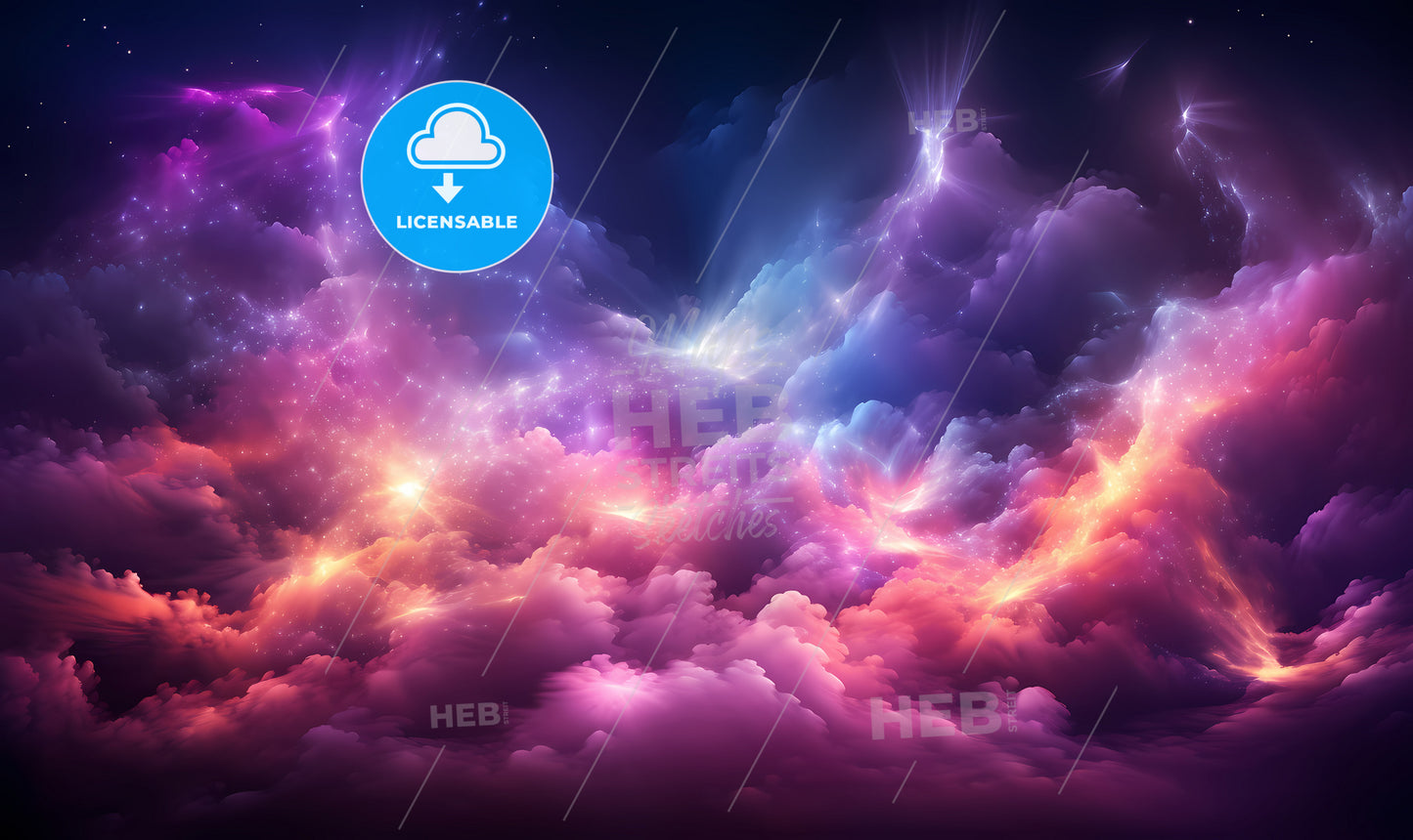 A Colorful Clouds And Lights