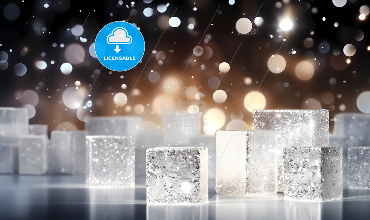 A Group Of Shiny Cubes