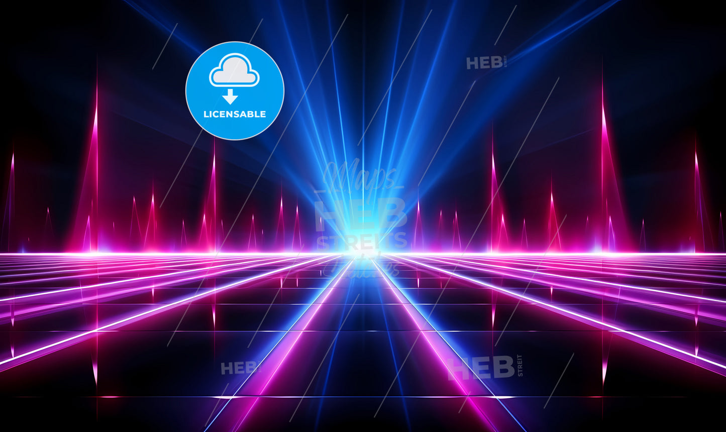 A Blue And Pink Lights