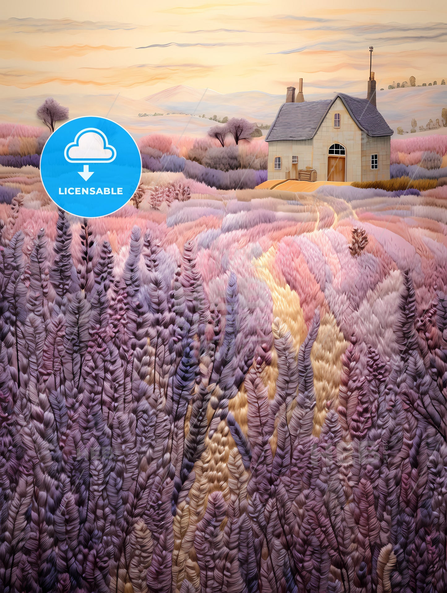 A House In A Field Of Lavender
