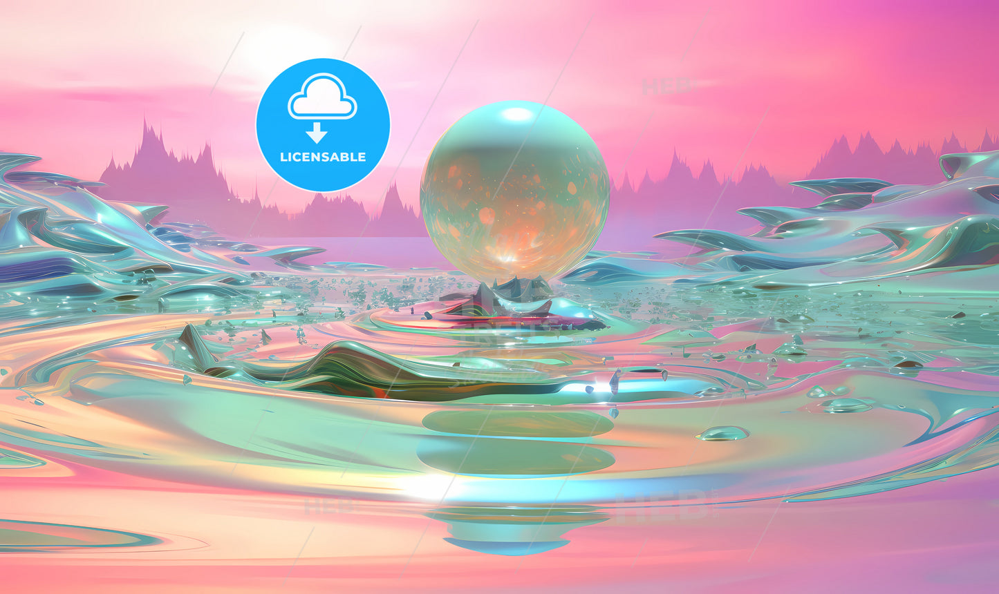 A Water With A Ball On Top