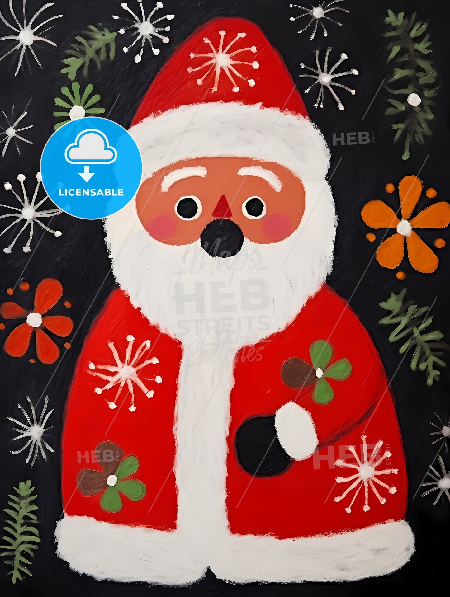 A Painting Of A Santa Claus