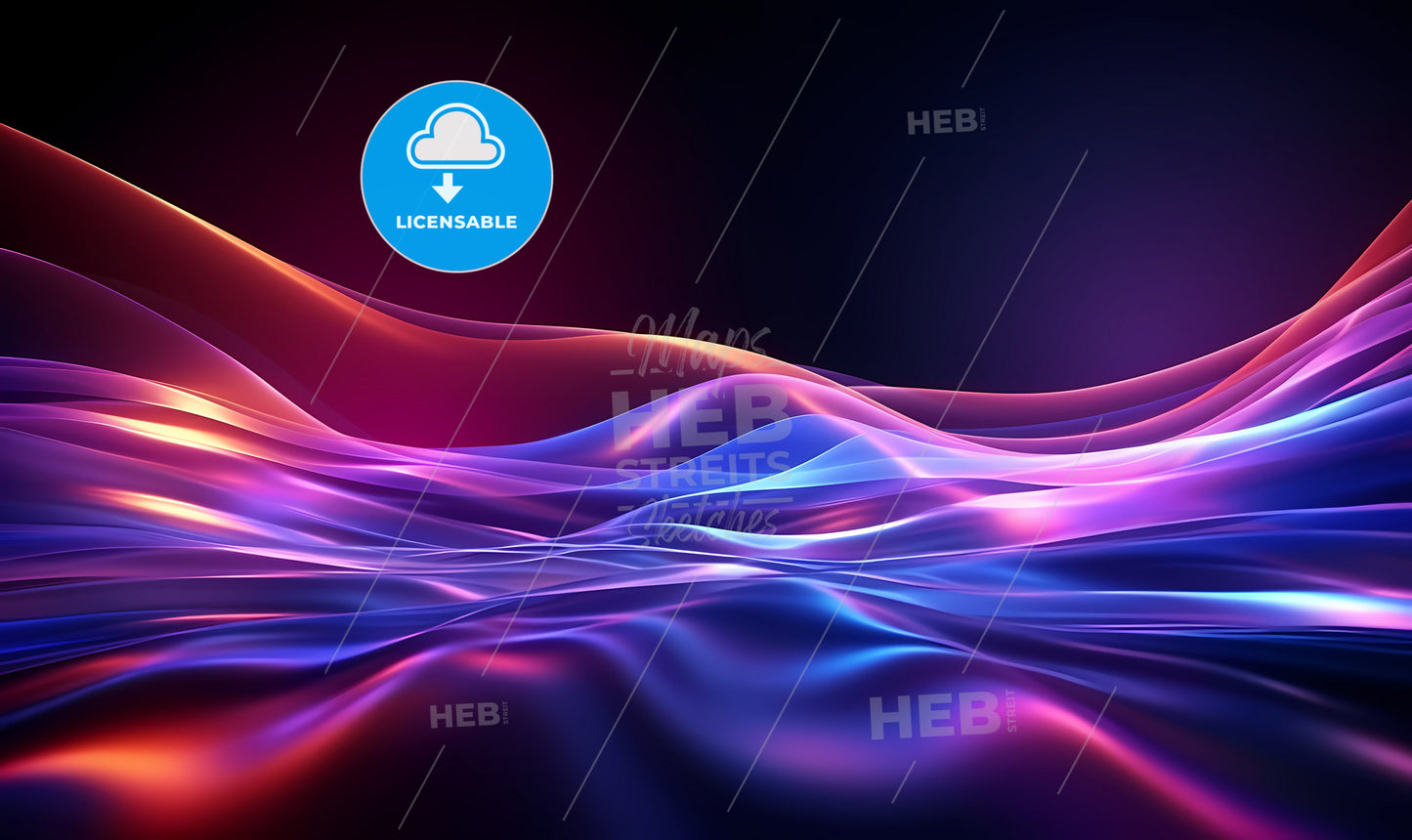 A Colorful Waves Of Light