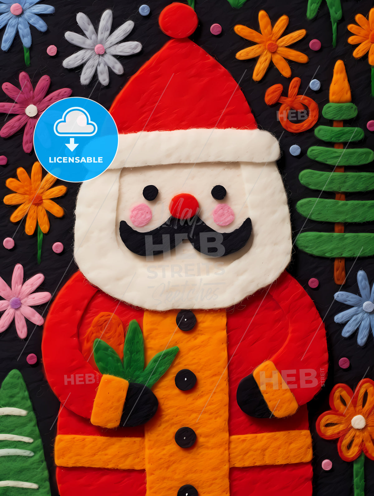 A Cartoon Of A Santa Claus