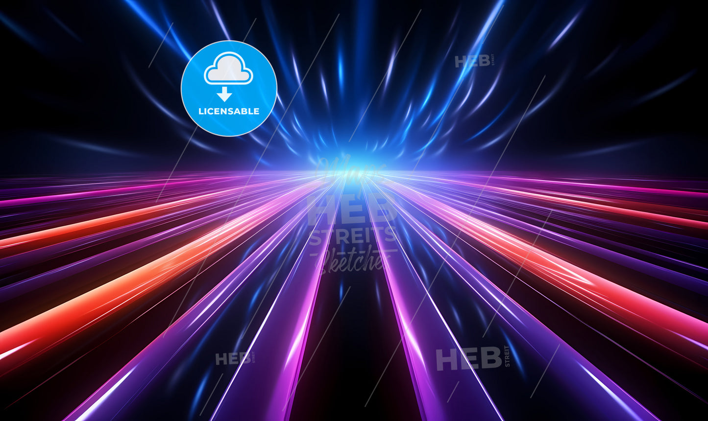 A Colorful Lines In A Dark Space