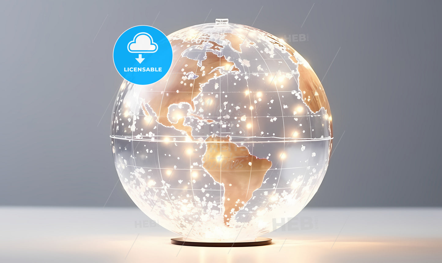 A Globe With Lights On It