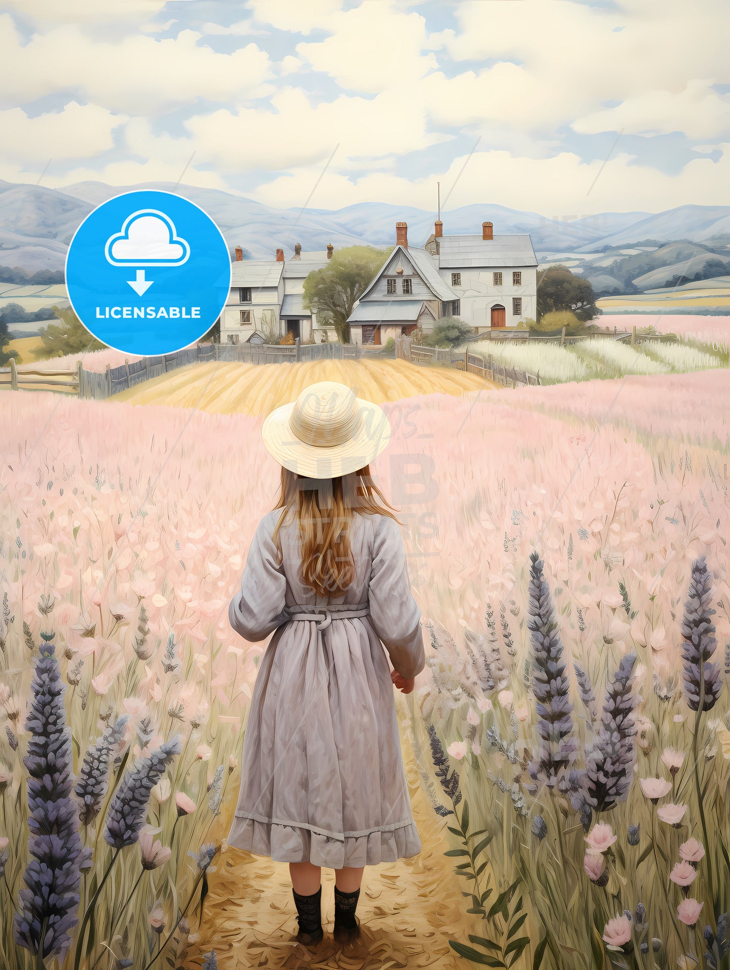 A Woman In A Field Of Flowers