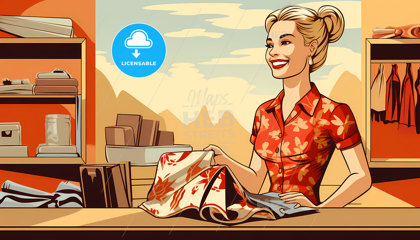 A Woman Smiling At A Table